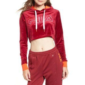 FILA Antonella Crop Velour Hoodie